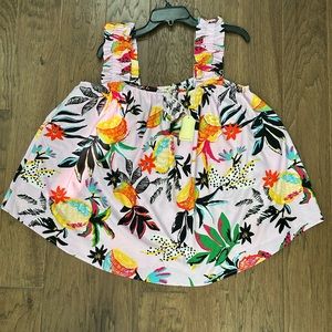 NWT Jodifl tropical print sleeveless top size large